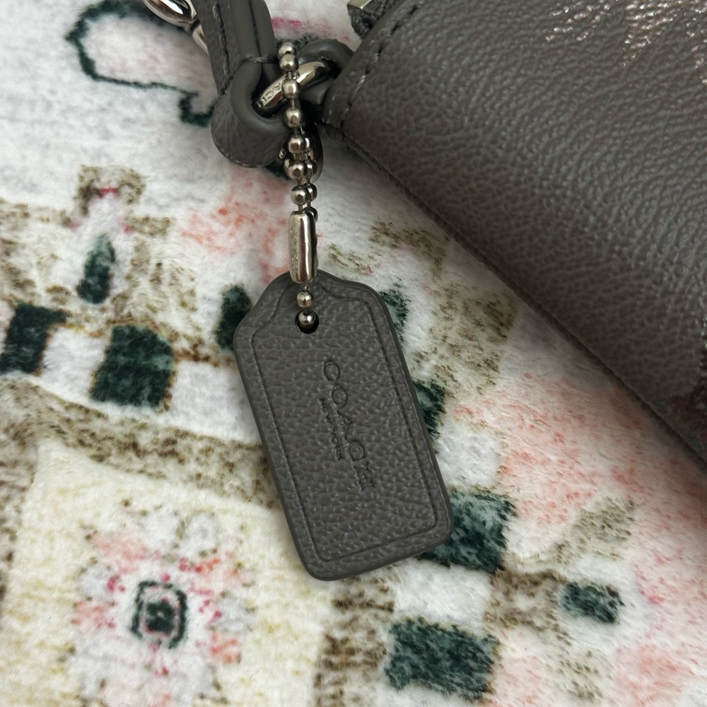 Coach Gray And Silver Star-Patterned Wristlet - image 2